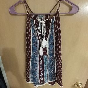 Boho spaghetti-strap blouse